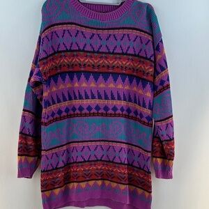 Vintage Sunbelt Colorful Cotton Pullover Sweater